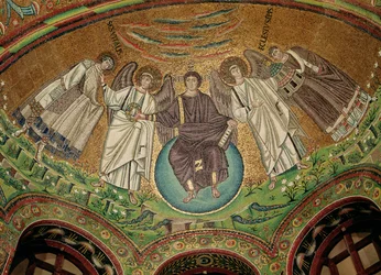 Christ Surrounded by Two Angels, St. Vitalis and Bishop Ecclesius, from the Apse